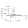 Solid pine wood bed frame 140x190 cm by , Beds and slatted bases - Ref: Foro24-3104913, Price: 102,37 €, Discount: %