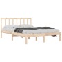 Solid pine wood bed frame 140x200 cm by , Beds and slatted bases - Ref: Foro24-3105071, Price: 115,80 €, Discount: %