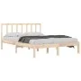 Solid pine wood bed frame 140x200 cm by , Beds and slatted bases - Ref: Foro24-3105071, Price: 112,82 €, Discount: %
