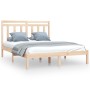 Solid pine wood bed frame 140x190 cm by , Beds and slatted bases - Ref: Foro24-3105230, Price: 109,26 €, Discount: %