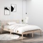 Solid wood double bed frame 135x190 cm by , Beds and slatted bases - Ref: Foro24-3105380, Price: 132,31 €, Discount: %