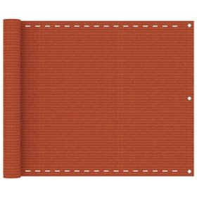 Toldo para balcón HDPE naranja 75x400 cm