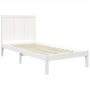 Massives Bettgestell aus weißem Kiefernholz, 75 x 190 cm von , Betten und Lattenroste - Ref: Foro24-3105691, Preis: 114,05 €,...