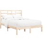 Solid pine wood bed frame 140x190 cm by , Beds and slatted bases - Ref: Foro24-3105775, Price: 108,59 €, Discount: %