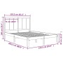 Solid pine wood bed frame 150x200 cm by , Beds and slatted bases - Ref: Foro24-3105735, Price: 148,91 €, Discount: %