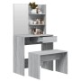 Juego de tocador color gris Sonoma 74,5x40x141 cm de , Tocadores para dormitorios - Ref: Foro24-3114145, Precio: 92,98 €, Des...