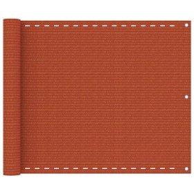 Toldo para balcón HDPE naranja 75x500 cm