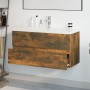 Smoked oak plywood bathroom cabinet with sink by , bathroom vanities - Ref: Foro24-3152882, Price: 303,65 €, Discount: %