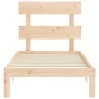 Bed frame with solid wood headboard by , Beds and slatted bases - Ref: Foro24-3193496, Price: 86,67 €, Discount: %