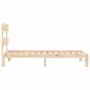 Bed frame with solid wood headboard by , Beds and slatted bases - Ref: Foro24-3193496, Price: 86,67 €, Discount: %