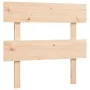 Bed frame with solid wood headboard by , Beds and slatted bases - Ref: Foro24-3193496, Price: 86,67 €, Discount: %
