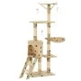 Cat scratching post with sisal post 138 cm beige footprints by vidaXL, Cat furniture - Ref: Foro24-170581, Price: 85,91 €, Di...