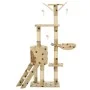 Cat scratching post with sisal post 138 cm beige footprints by vidaXL, Cat furniture - Ref: Foro24-170581, Price: 85,91 €, Di...
