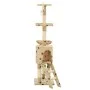 Cat scratching post with sisal post 138 cm beige footprints by vidaXL, Cat furniture - Ref: Foro24-170581, Price: 85,91 €, Di...