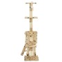 Katzenkratzbaum mit Sisalstamm 138 cm beige Fußabdrücke von vidaXL, Katzenmöbel - Ref: Foro24-170581, Preis: 87,93 €, Rabatt: %