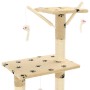Katzenkratzbaum mit Sisalstamm 138 cm beige Fußabdrücke von vidaXL, Katzenmöbel - Ref: Foro24-170581, Preis: 87,93 €, Rabatt: %