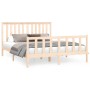Estructura de cama con cabecero madera de pino blanco 150x200cm de , Camas y somieres - Ref: Foro24-3188211, Precio: 162,60 €...