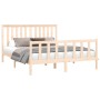 Estructura de cama con cabecero madera de pino blanco 150x200cm de , Camas y somieres - Ref: Foro24-3188211, Precio: 162,60 €...