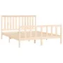 Estructura de cama con cabecero madera de pino blanco 150x200cm de , Camas y somieres - Ref: Foro24-3188211, Precio: 160,30 €...