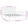 Estructura de cama con cabecero madera de pino blanco 150x200cm de , Camas y somieres - Ref: Foro24-3188211, Precio: 162,60 €...