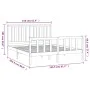 Estructura de cama con cabecero madera de pino blanco 150x200cm de , Camas y somieres - Ref: Foro24-3188211, Precio: 160,30 €...