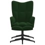 Relaxation chair with dark green velvet stool by , Armchairs - Ref: Foro24-328108, Price: 168,77 €, Discount: %