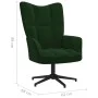 Entspannungsstuhl mit dunkelgrünem Samthocker von , Sessel - Ref: Foro24-328108, Preis: 168,77 €, Rabatt: %