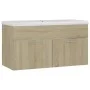 Sonoma oak engineered wood vanity unit with sink by , bathroom vanities - Ref: Foro24-3070841, Price: 206,39 €, Discount: %