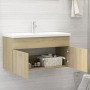 Sonoma oak engineered wood vanity unit with sink by , bathroom vanities - Ref: Foro24-3070841, Price: 221,28 €, Discount: %