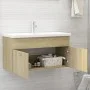 Sonoma oak engineered wood vanity unit with sink by , bathroom vanities - Ref: Foro24-3070841, Price: 206,39 €, Discount: %