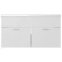 White engineered wood and Sonoma oak cabinet with sink by , bathroom vanities - Ref: Foro24-3070843, Price: 206,44 €, Discoun...