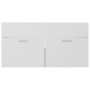 White engineered wood and Sonoma oak cabinet with sink by , bathroom vanities - Ref: Foro24-3070843, Price: 221,15 €, Discoun...