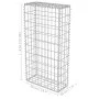 Gabion wall with galvanized steel covers 50x20x100 cm by vidaXL, fence panels - Ref: Foro24-143576, Price: 45,65 €, Discount: %