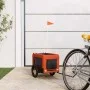 Remolque de bicicleta mascotas hierro tela Oxford naranja negro de , Cochecitos para mascotas - Ref: Foro24-93907, Precio: 83...