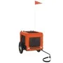 Remolque de bicicleta mascotas hierro tela Oxford naranja negro de , Cochecitos para mascotas - Ref: Foro24-93907, Precio: 83...