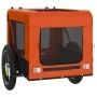 Remolque de bicicleta mascotas hierro tela Oxford naranja negro de , Cochecitos para mascotas - Ref: Foro24-93907, Precio: 83...
