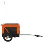 Remolque de bicicleta mascotas hierro tela Oxford naranja negro de , Cochecitos para mascotas - Ref: Foro24-93907, Precio: 83...