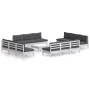 Garden furniture 13 pieces with anthracite pine wood cushions by , Garden sets - Ref: Foro24-3096053, Price: 990,01 €, Discou...