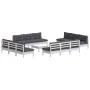 Muebles de jardín 13 pzas con cojines antracita madera de pino de , Conjuntos de jardín - Ref: Foro24-3096053, Precio: 990,86...