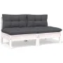 Muebles de jardín 13 pzas con cojines antracita madera de pino de , Conjuntos de jardín - Ref: Foro24-3096053, Precio: 990,86...