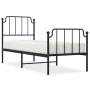 Bettgestell mit Kopfteil und Fußteil aus schwarzem Metall 80x200 cm von , Betten und Lattenroste - Ref: Foro24-373896, Preis:...