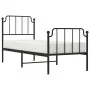 Bettgestell mit Kopfteil und Fußteil aus schwarzem Metall 80x200 cm von , Betten und Lattenroste - Ref: Foro24-373896, Preis:...