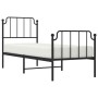 Estructura de cama con cabecero y estribo metal negro 80x200 cm de , Camas y somieres - Ref: Foro24-373896, Precio: 76,31 €, ...