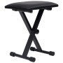 Black Double Braced Keyboard Stand and Stool Set by vidaXL, Benches and stools - Ref: Foro24-70097, Price: 66,88 €, Discount: %