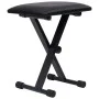 Black Double Braced Keyboard Stand and Stool Set by vidaXL, Benches and stools - Ref: Foro24-70097, Price: 65,26 €, Discount: %
