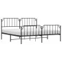 Estructura de cama cabecero y estribo metal negro 193x203 cm de , Camas y somieres - Ref: Foro24-373911, Precio: 119,92 €, De...