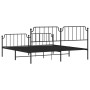 Estructura de cama cabecero y estribo metal negro 193x203 cm de , Camas y somieres - Ref: Foro24-373911, Precio: 121,68 €, De...
