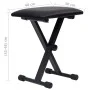 Black Double Braced Keyboard Stand and Stool Set by vidaXL, Benches and stools - Ref: Foro24-70097, Price: 65,26 €, Discount: %