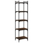 Bookcase with 5 shelves engineered wood brown oak 40x30x154 cm by , Bookcases and shelves - Ref: Foro24-837641, Price: 53,31 ...
