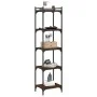 Bookcase with 5 shelves engineered wood brown oak 40x30x154 cm by , Bookcases and shelves - Ref: Foro24-837641, Price: 52,67 ...